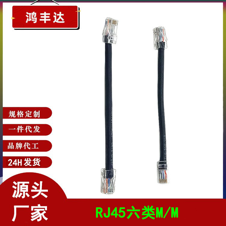 厂家订制5五对10十芯成品网线超六类10P10C RJ45水晶头跳线网线