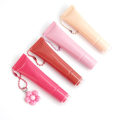 8ml/15mlリップグロスチューブキーホルダー、底部に穴があり、ビーズチェーンを掛けることができます、リップマスク、リップマスクエッセンスチューブ、化粧品包装材