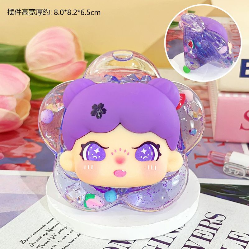 花びらガールアクリル小さなクリエイティブかわいい漫画の装飾品トレンディなガーリーハート寝室の小さなギフトデスクトップ装飾|undefined