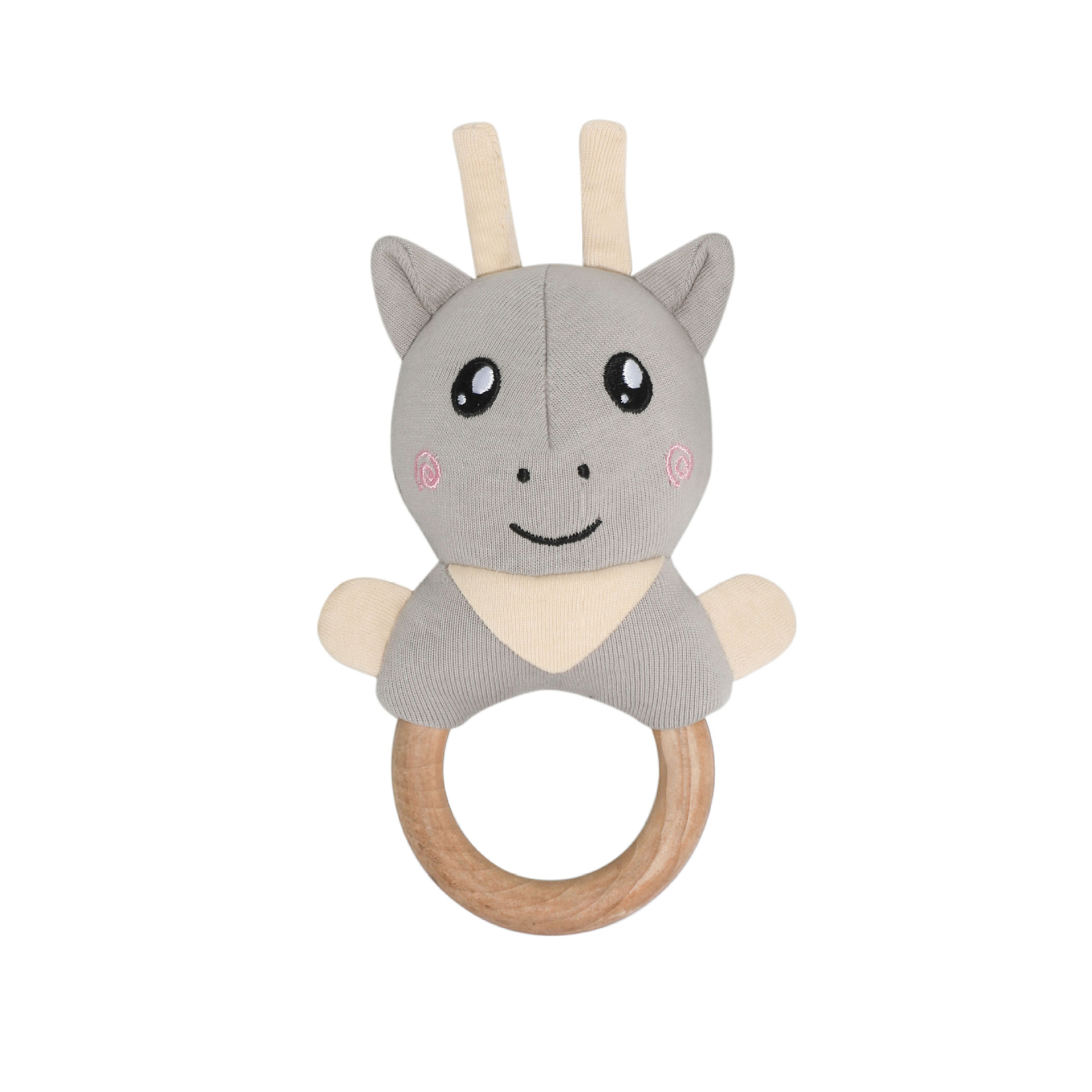 Anillo de mano de madera de alce