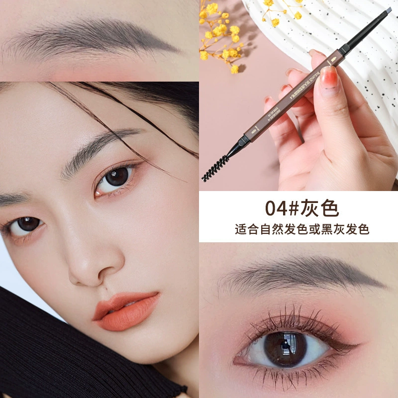 Двусторонний треугольный карандаш для бровей, водонепроницаемая трехмерная накладка