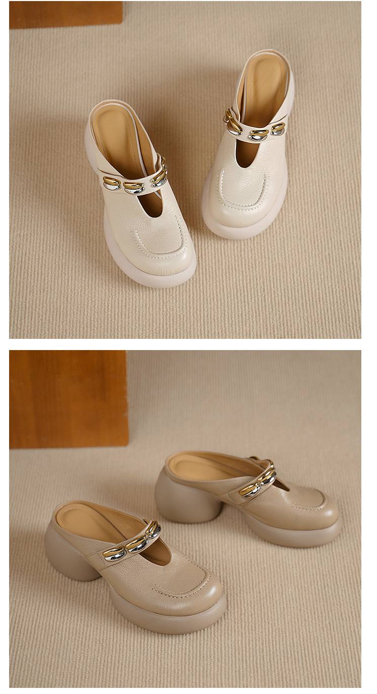 Dép sandal cao gót nữ mũi kín gót hở đế dày 7 cm — đen chi tiết 12