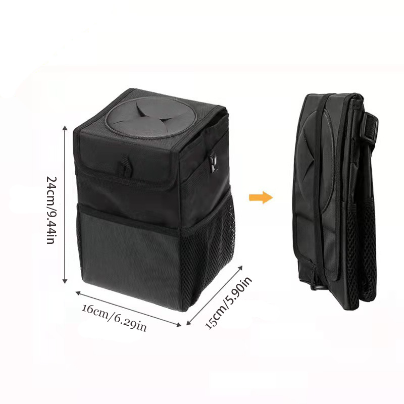Amazon's Best-Selling Waterproof Car Trash Can, Foldable Car Peel Box, Seat Back-Mounted Car Supplies Storage