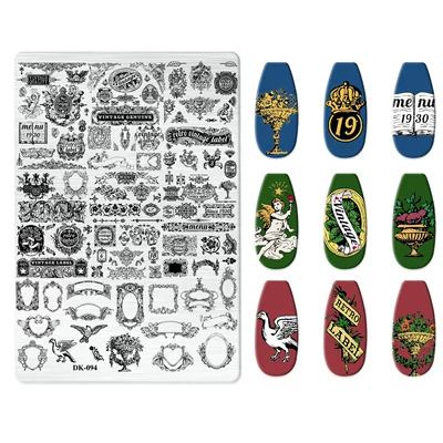 Dırnaq bəzəkləri, Nail Art, Rectangular Plates for - dk-094