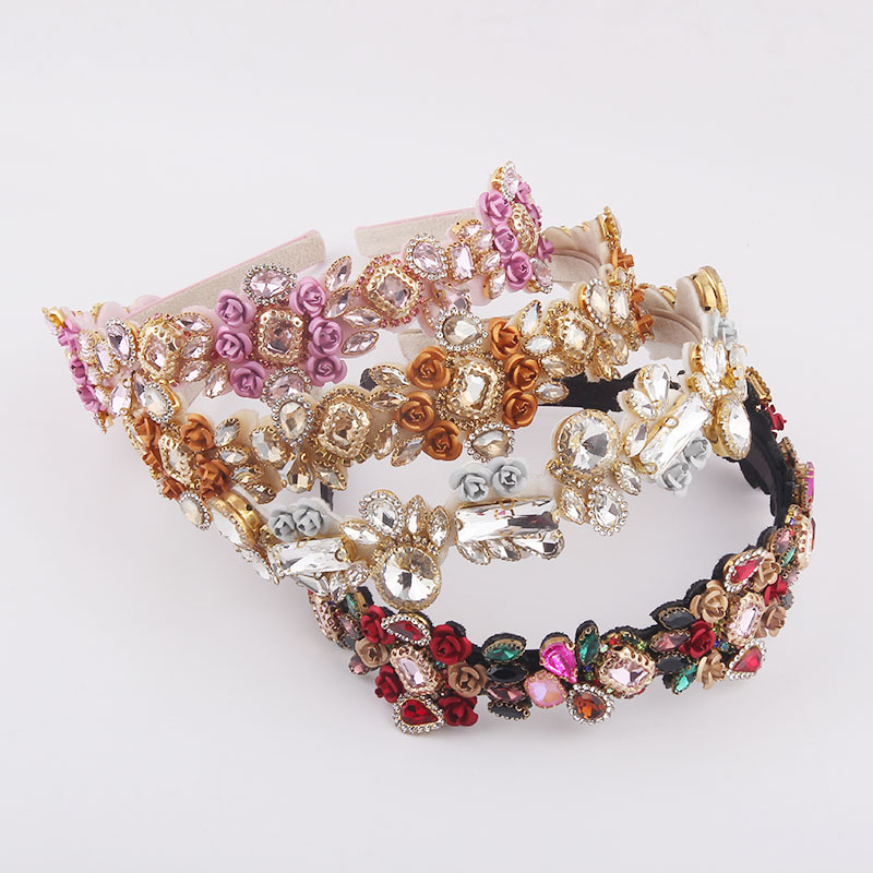 New Fashion Barock Alloy Diamond Flower Stirnband display picture 1