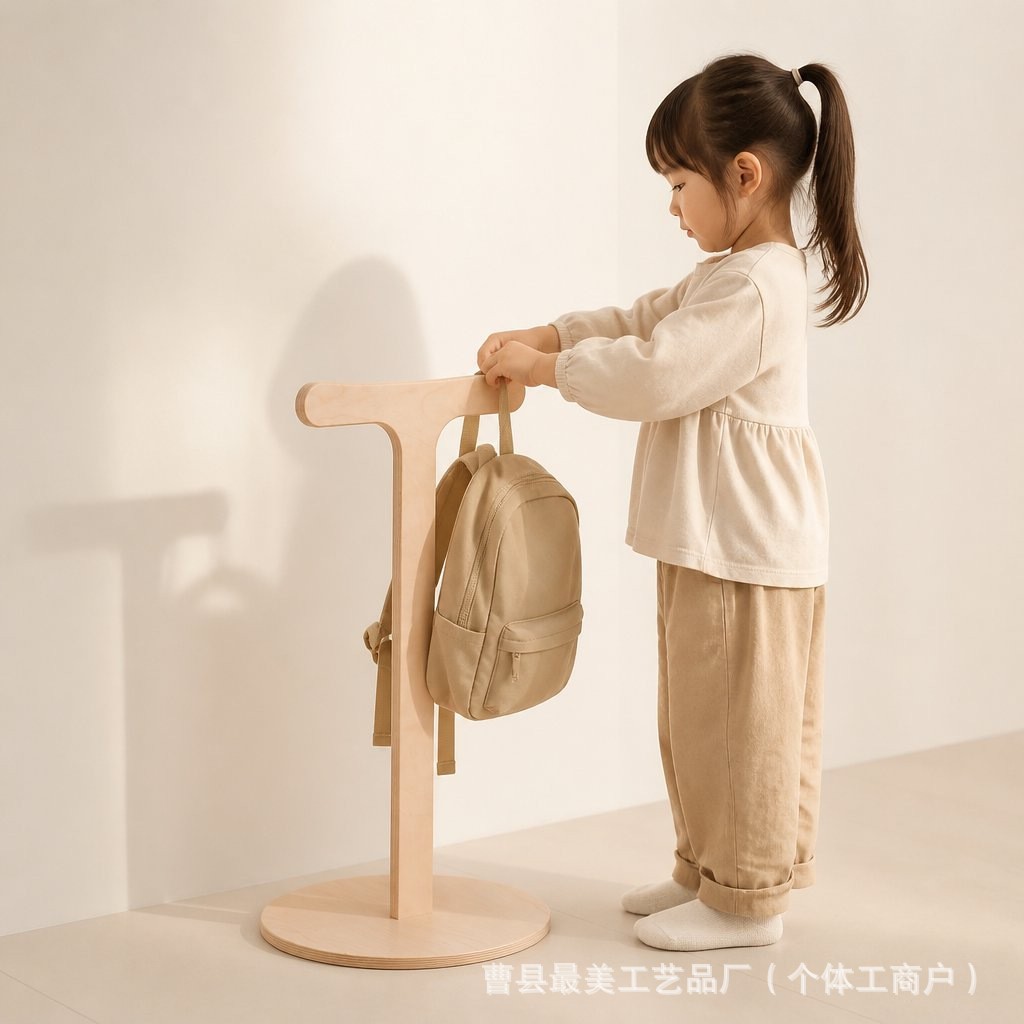 Simple Style Baby Room Storage Rack, Children's Kindergarten Backpack and Coat Organizer Rack, Commercial Display Rack