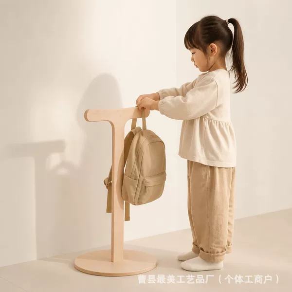 Simple Style Baby Room Storage Rack, Children's Kindergarten Backpack and Coat Organizer Rack, Commercial Display Rack