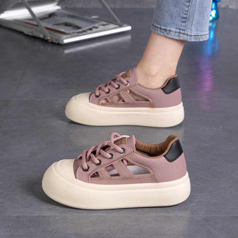 2024 New Summer Platform-Soled White Shoes for Students, Large-Toe Casual Shoes, Round-Toe Cut Out Hole Shoes for Women Tmy603 2024 New Summer Platform-Soled White Shoes for Students, Large-Toe Casual Shoes, Round-Toe Cut Out Hole Shoes for Women Tmy603