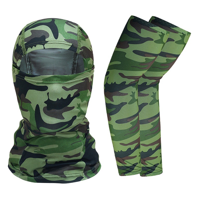Amazon Cross-border New Outdoor Sunscreen Ice Silk Sleeve Breathable High Elastic Multifunctional Riding Mask Headgear Combination