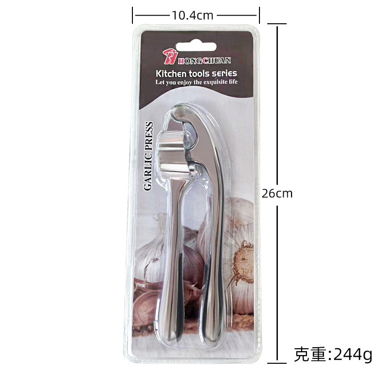크롬 도금 - 물방울 모양 마늘 다지기 블리스터 포장 [244g]
