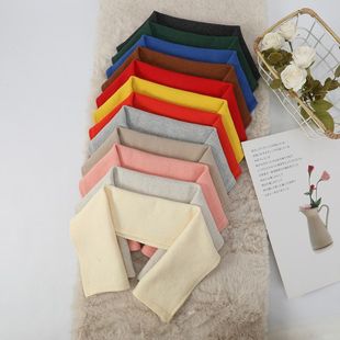 Rowan Collar Korean Style Solid Color Men's Cotton Coat Women's Fake Collar down Jacket Wrap Collar Anti-Dirty Collar Autumn and Winter Handmade Sewing