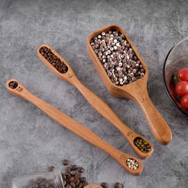烘焙木质茶匙单只茶勺茶铲分茶叶勺子咖啡勺浴盐勺计量勺奶粉勺子