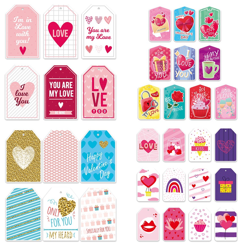 Nuevos productos transfronterizos para el día de San Valentín etiquetas colgantes decoración de boda atmósfera romántica decoración de fiesta colgantes