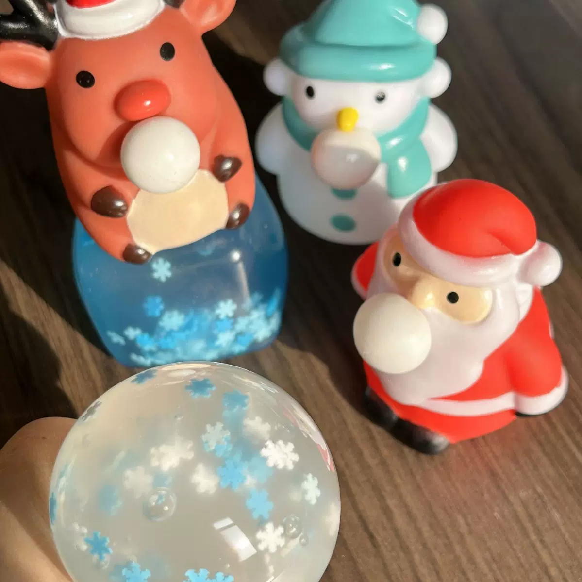 小红书同款万圣节圣诞雪人吐泡泡玩具挤压式圣诞节儿童乐解压玩具