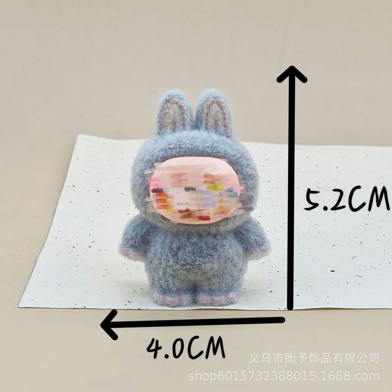 新款可爱渐变马卡龙色labubu小摆件公仔配件创意桌面礼品配饰批发|undefined