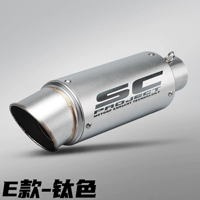 Motorcycle Modified Exhaust Pipe Stainless | Motorcycle exhaust pipe - bevel-titanium-color-51mm