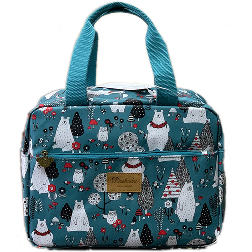 New Korean version multi-layer thickened waterproof and anti-fall large-capacity portable lunch box bag student lunch bag work hand bag