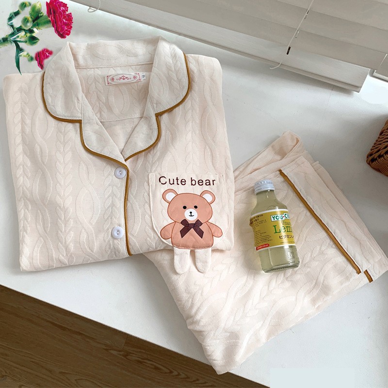 Pregnant women's pajamas for spring and summer maternity breastfeeding pure cotton thin confinement clothes for May postpartum home clothes for breastfeeding 4