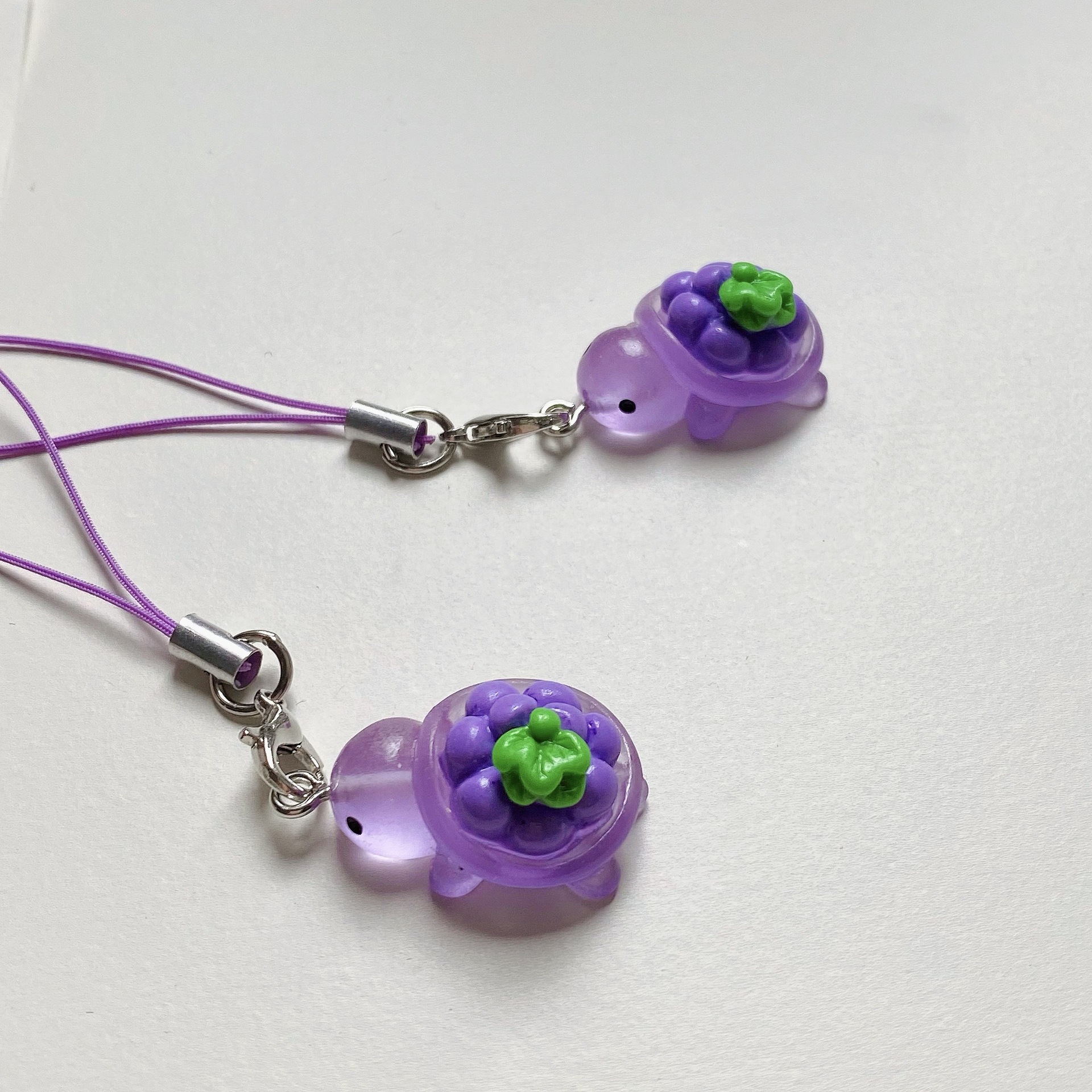 Fruit Turtle Mobile Phone Chain Grape Turtle Mini Cute Doll Small Object Luminous South Korea Pendant Ins Style