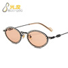 Advanced brand glasses solar-powered, sunglasses suitable for photo sessions, diamond encrusted, high-quality style