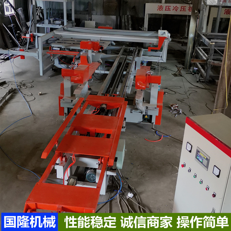 全自动纵横锯边机 吸盘式自动上下板四边切割锯 板材切边锯