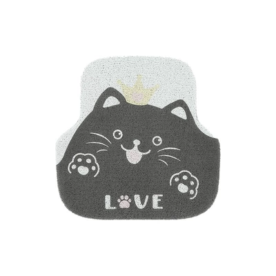 Big Face cat car foot Universal Foot Pad - big-face-black-cat-foot-pad-rear-row