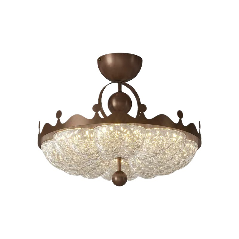 lámpara de dormitorio de oro de corona medieval lámpara de techo francesa retro lámpara de dormitorio principal lámpara de estudio vintage lámpara de princesa lámpara de habitación