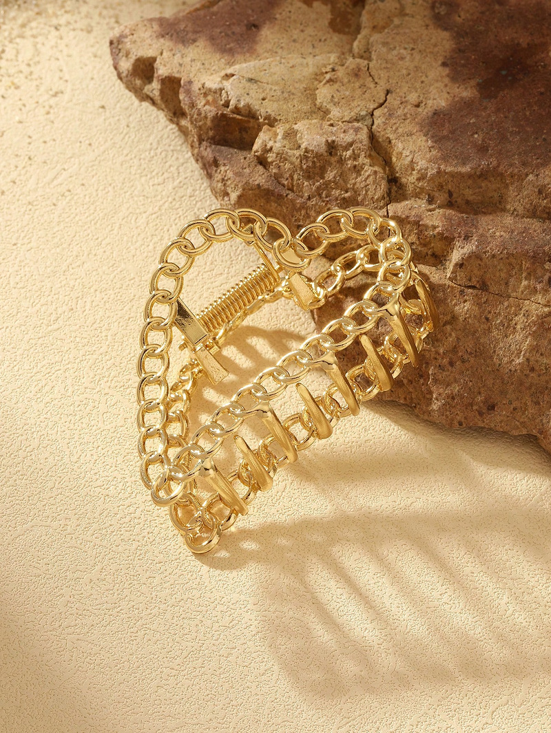 Casual, Classic Style Style Women's Casual Classic Style Heart Shape Metal Plating Hair Claws