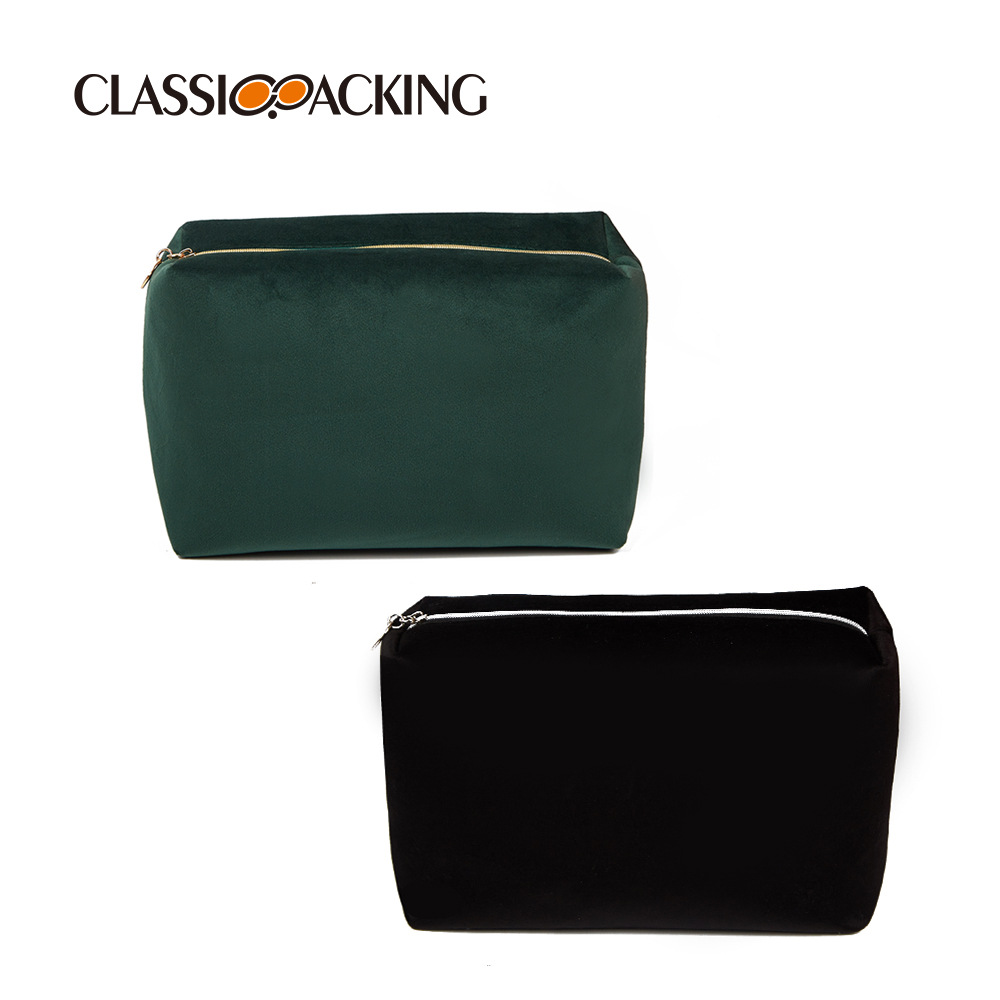 Nordic ins estilo cosmético bolsa de gran capacidad cuidado de la piel bolsa de almacenamiento portátil simple bolsa de almacenamiento de franela con logo