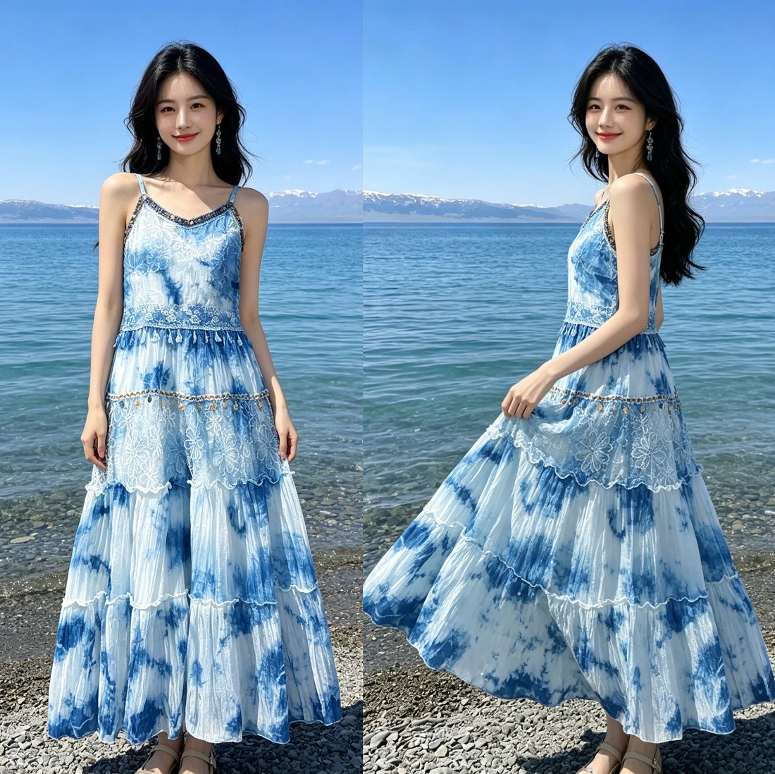 레이스 스팽글 타이다이