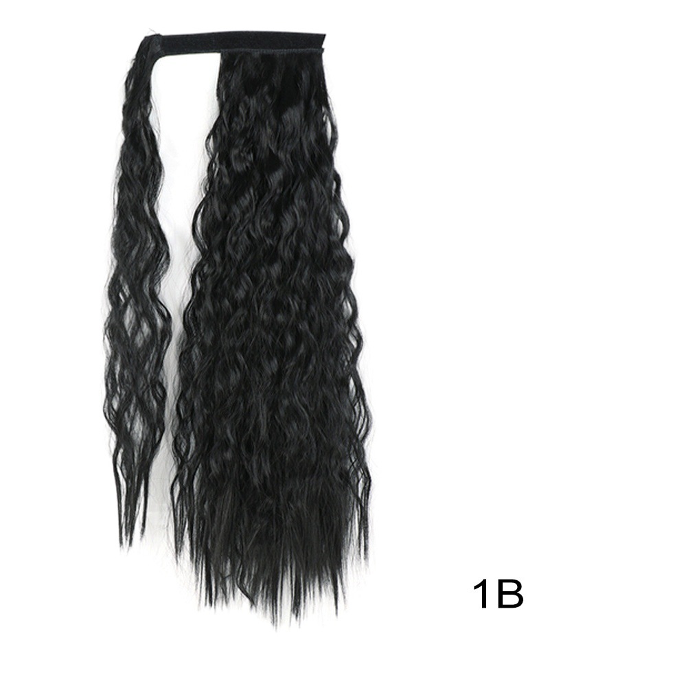 Peluca transfronteriza de Velcro alta Cola de Caballo explosión Cola de Caballo de onda de agua de fibra química caliente de maíz