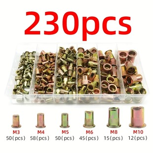 230PCS���T��ĸ�����׼������T��ĸ�ݼyǶ��   M3-M10���羳����
