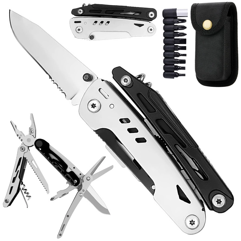 Съемные многофункциональные плоскогубцы Плоскогубцы для наружных инструментов Многоцелевые плоскогубцы для кемпинга с сверлом для пробок для красного вина Прямые продажи с завода