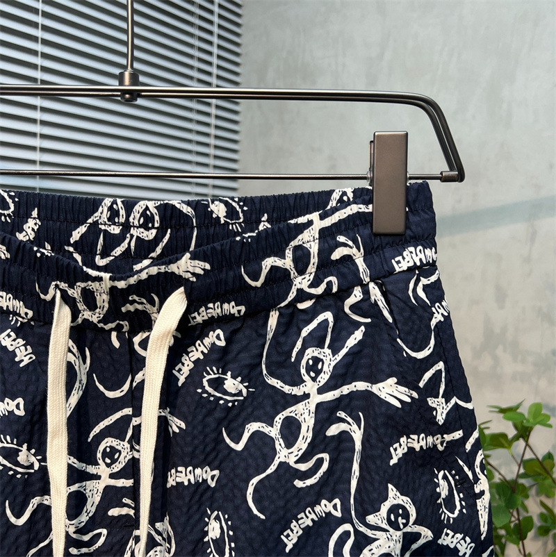 Men's Floral Print Athletic Shorts Trendy Summer Casual Fashion Thin Five Point Pants Cool Versatile Beach Wear_viptrois.com
