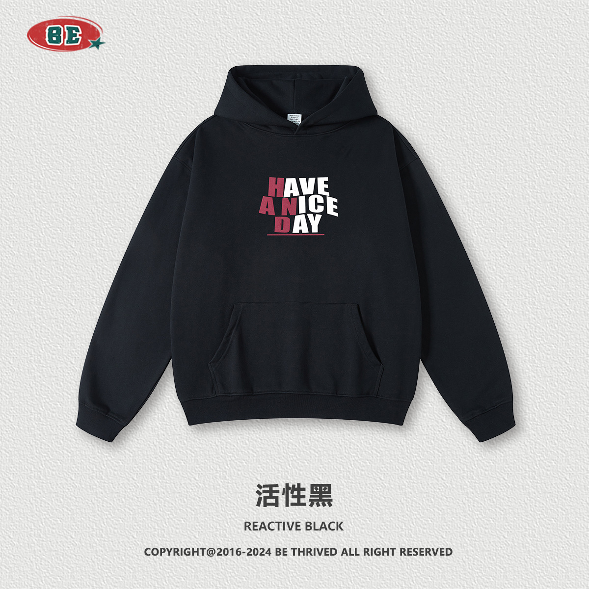 Be Hombres| 2025 otoño estilo americano de moda comercio exterior burbuja impresión de color contraste hombre manga larga sudadera encapuchada transfronteriza image 7