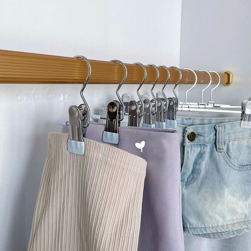 Clip calcetines multifuncionales con gancho sombrero clip de almacenamiento sin costuras ropa interior antideslizante calcetines clip de metal clip pequeño portátil