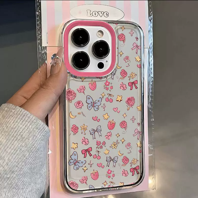 Apple, iPhone14, космический совместимый чехол для телефона, цветочное оформление, 13, 16promax