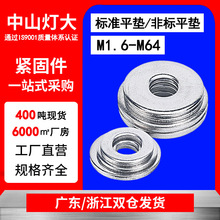 厂家批发不锈钢304垫片圆形非标加大平垫金属垫片M6加厚螺丝垫圈