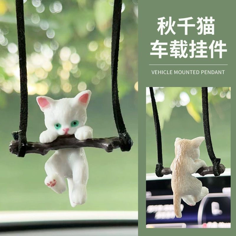 Модное подвесное украшение для автомобиля в виде кошки, милые аксессуары для интерьера автомобиля, подвеска на зеркало заднего вида, украшение для автомобиля, оптовая продажа