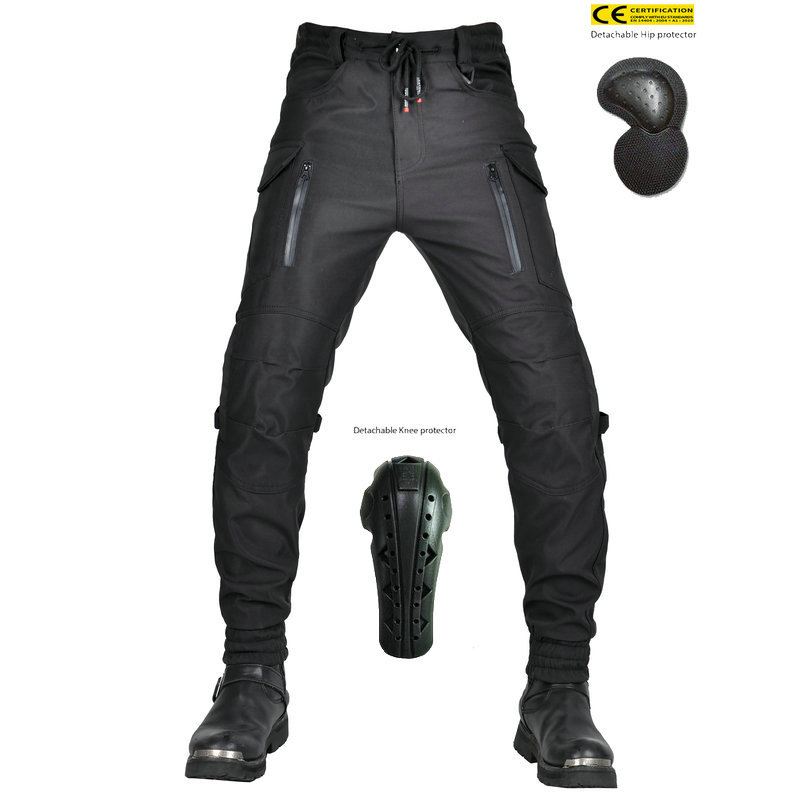 VOLERO motocicleta montar pantalones impermeable a prueba de viento transpirable elástico cintura alta motocicleta anti-caída pantalones alargados equipo de protección