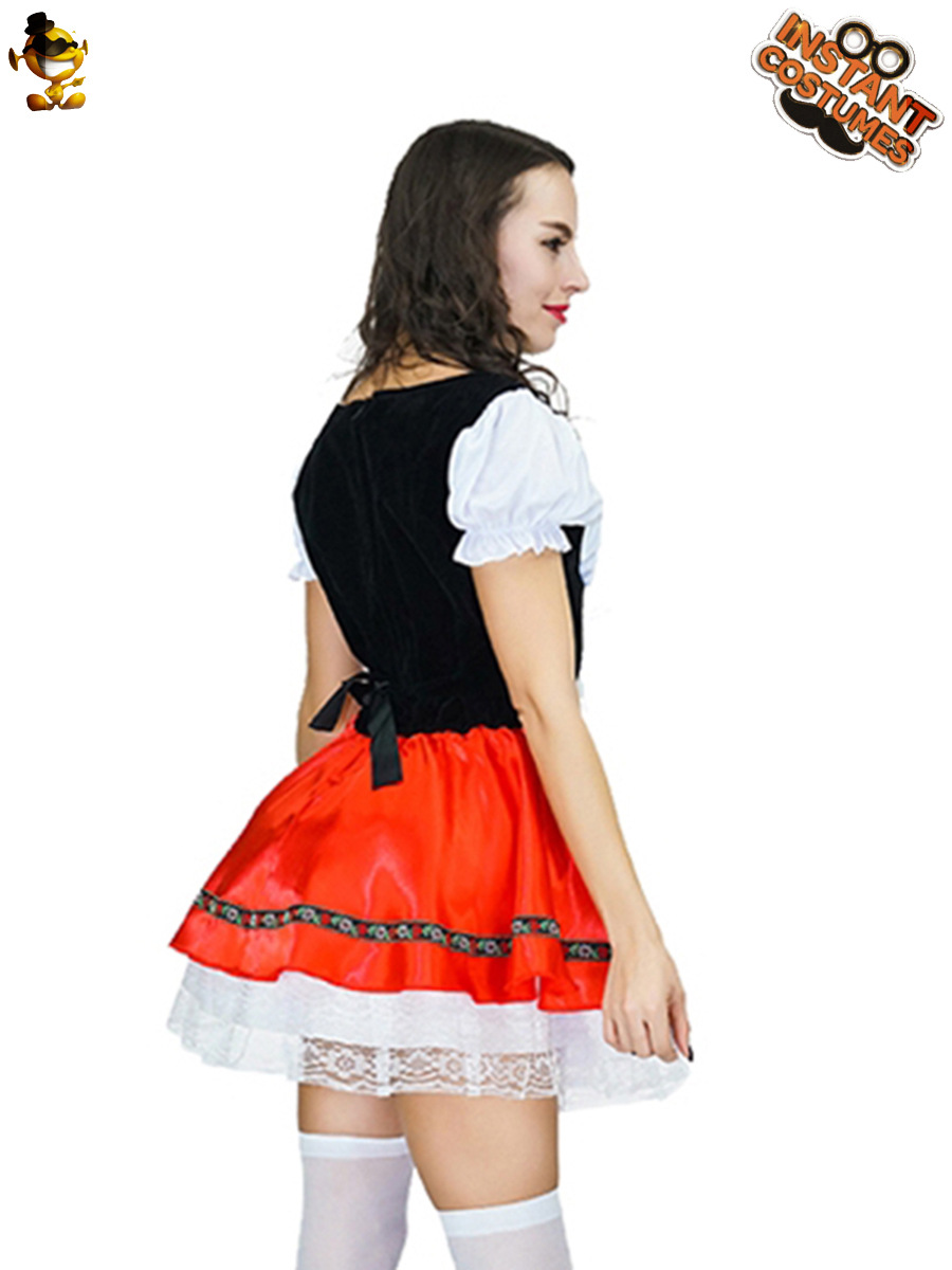 Traje de fiesta de cerveza alemana de las mujeres adultas Oktoberfest chica juego de rol traje de escenario image 4