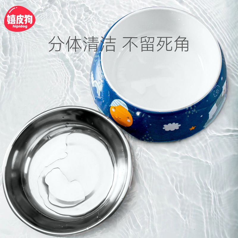 Tazón de comida para perros antidetonante perro mediano y grande de gran capacidad de acero inoxidable tazón simple tazón grande para perros tazón para gatos mascota Golden Retriever suministros