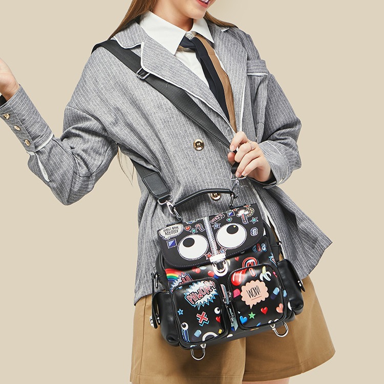 Bolso para mujer, mochila estampada nueva de 2022, bolso de viaje versátil a la moda, mochila escolar impermeable de gran capacidad, mochila 1750 #