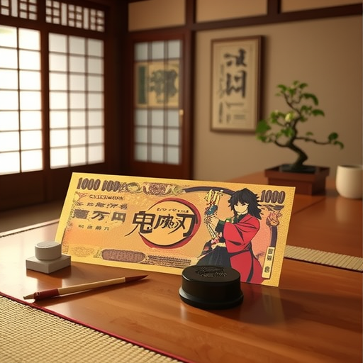 经典日漫 鬼滅の刃纪念钞金钞塑料币塑料金箔钞光栅卡牌直播礼品