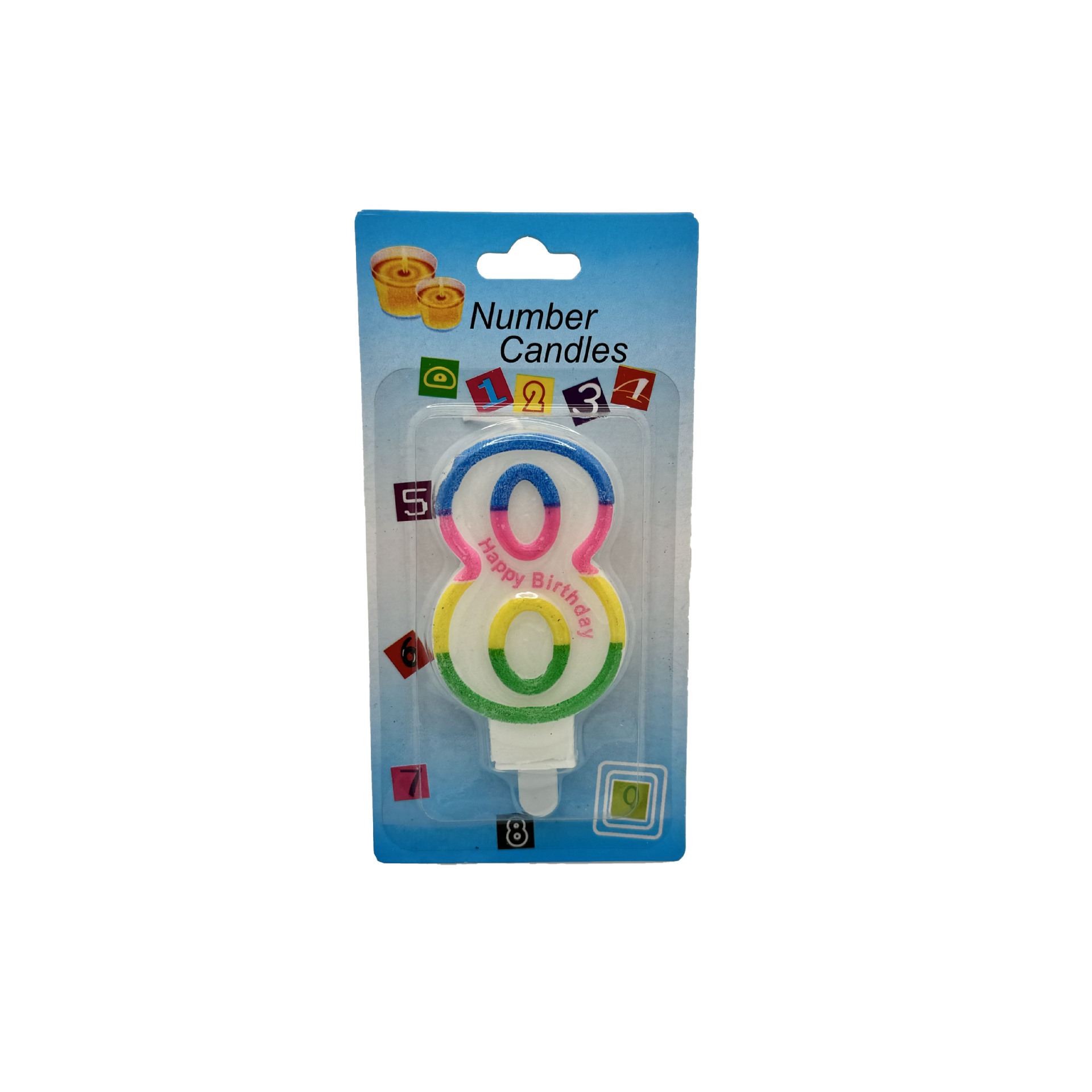 Velas de cumpleaños espumantes número 8