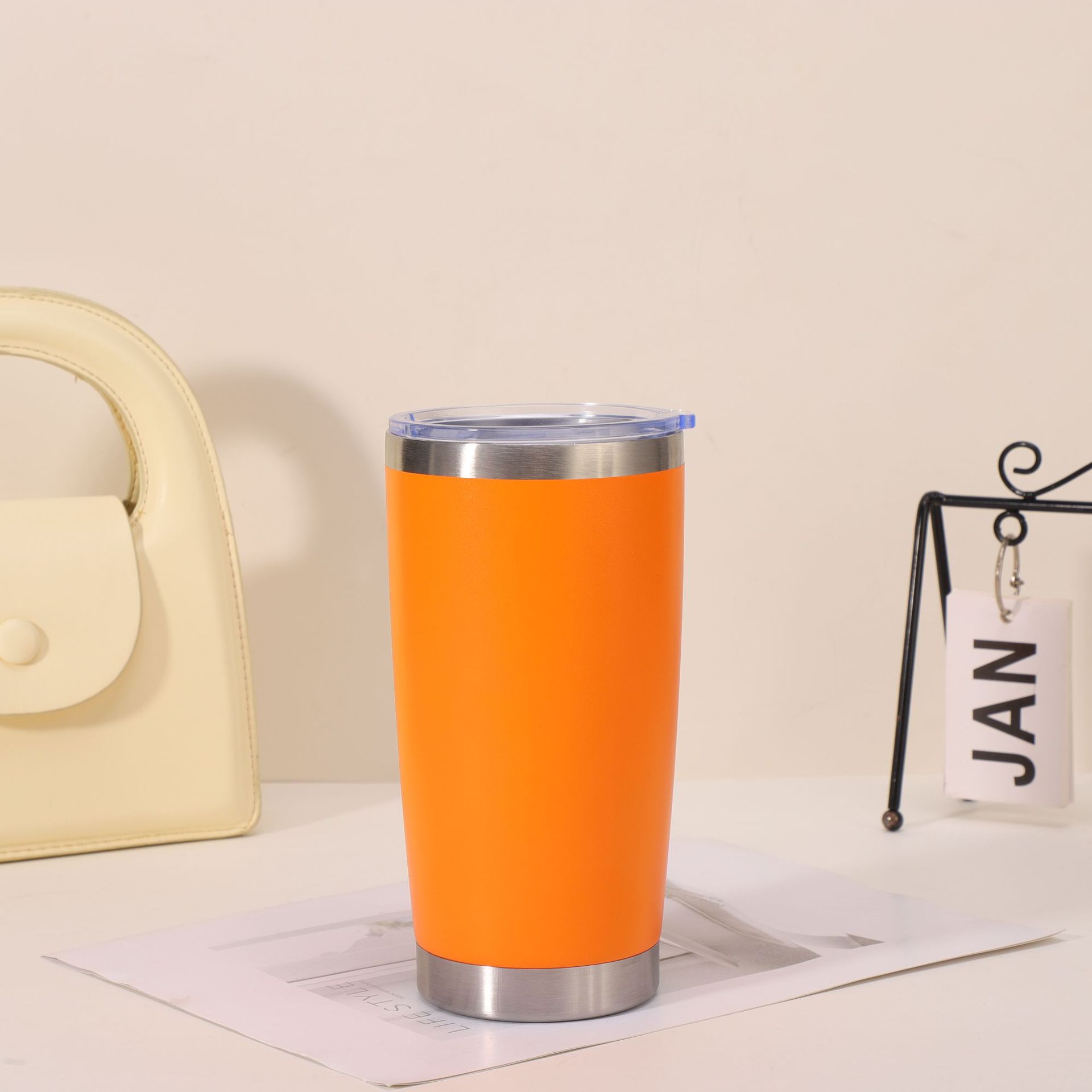 Transfronterizo Amazon de acero inoxidable 20oz taza de automóvil de doble capa de alta capacidad de acero inoxidable pulverizado hielo taza puede imprimir logotipo