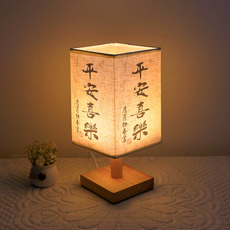Table lamp for bed, lantern, lights, retro night light, Chinese style