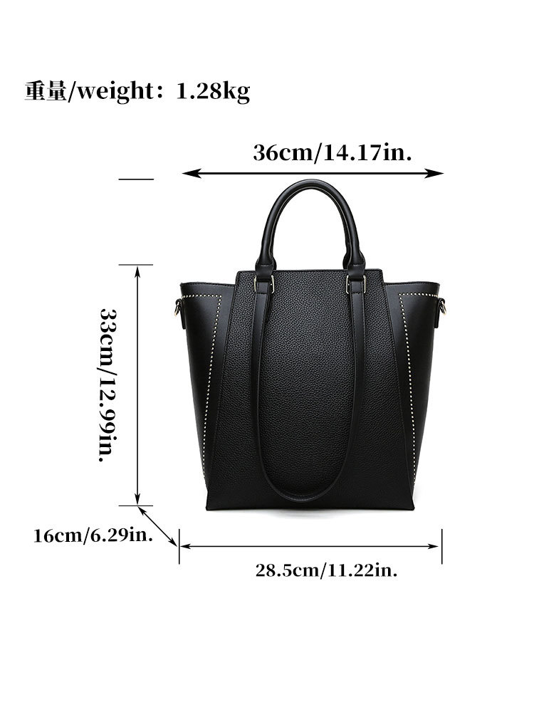 Cross-Border Handbag, High-Quality Large-Capacity Tote Bag, New Simple Women's Handbag, High-End Commuter Bucket Bag