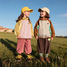 【加工定制】童贝童装25年秋季新款男女童休闲连帽外套撞色三防