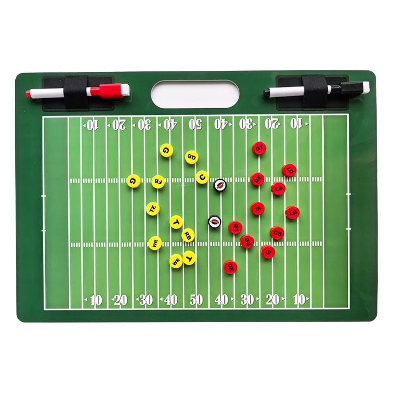 Rugby Tactical Board Pvc Coach Board Magnetic with Pen and Eraser Tactical Practice Command Long-Term Supply Badminton